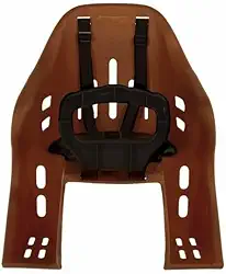 Cadeirinha de bicicleta traseira infantil marrom