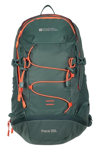 Mountain Warehouse Pace 20L Rucksack – Hydratation kompatibler Rucksack, Airflow Back System Rucksack, Packaway Regenschutz – Tasche für Reisen, Wandern, Camping