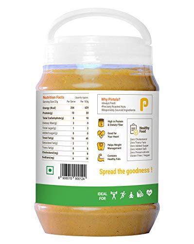 Image of Pintola All Natural Peanut Butter (Crunchy) (1 kg) (Unsweetened, Non-GMO, Gluten Free, Vegan) + Pintola All Natural Peanut Butter (Creamy) (2.5 kg) (Unsweetened, Non-GMO, Gluten Free, Vegan)