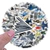 60pcs Fighter Plane Stickers,Funny Cool Warplane Stickers, Military Aircraft Stickers for Teens Boys Men Laptop Water Bottles Helmet Luggage Phone Skateboard Bike Bumper (blue) #3