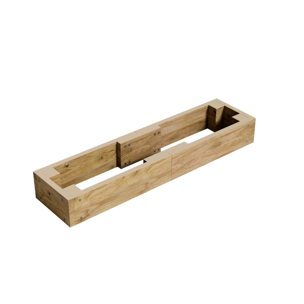 Conka Garden - Wooden Raised Bed Kit - Large Garden Planters for Vegetables, Herbs, Flowers – Start Growing Plants Earlier & Better - Durable & Resistant FSC Treated Timber 120cm L x 240cm W x 30cm H — view 43