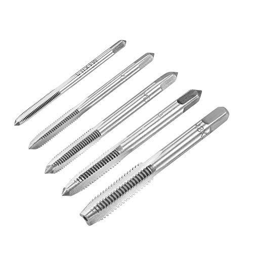 Uxcell A20112400UX0517 M3 M4 M5 M6 M8 Hand Threading Tap Set High Speed Steel Straight Flutes Metric Thread Screw Taps Uncoated 5Pcs thumb #4