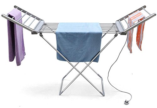 chinkyboo 50Hz/230W electric heated clothes foldable airer stable dryer, indoor horse rack laundry folding washing dry