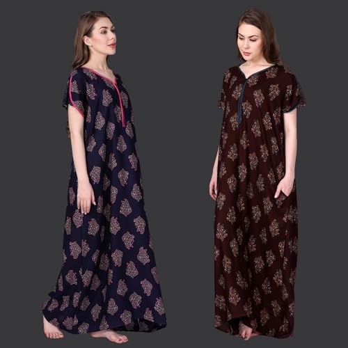 Image of Women's Alpine Floral Print Maxi Night Gown
