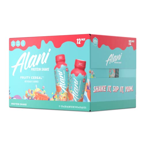 Alani Nu Protein Shake, Ready to Drink, Naturally Flavored, Gluten Free, Only 140 Calories with 20g Protein per 12 Fl Oz bottle (Fruity Cereal, 12 Pack) 1 - image 6