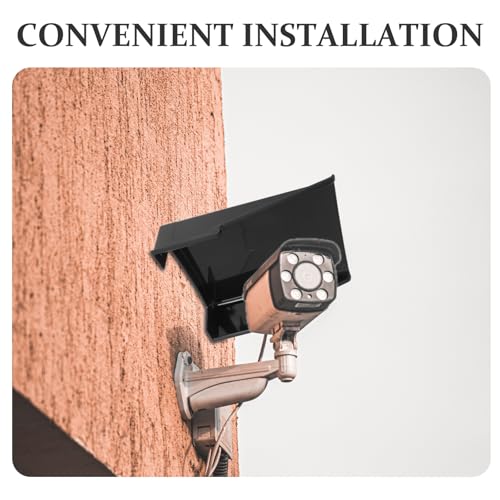 Cubierta para cámara de seguridad exterior impermeable Garneck visera de plástico negro antiluz 3