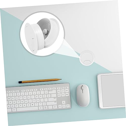 6 piezas de cubiertas para orificio de cables Angoily para escritorio, organizador de cables para oficina miniatura 4