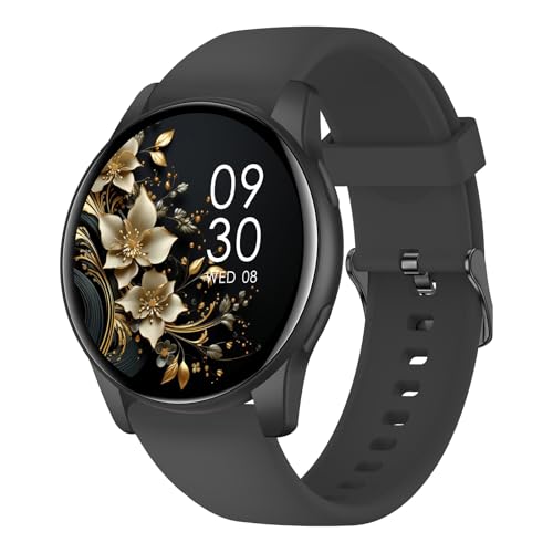 AcclaFit Smartwatch Uomo Donna con Chiamate Bluetooth, Orologio Fitness Rotondo da 1,38' con 147+ Modalità Sportive, Cardiofrequenzimetro, Sonno, IP68 Impermeabile, Compatibile con Android iOS