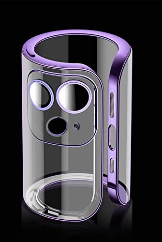 Image of mobistyle Silicone Compatible with iPhone 11 Cover, Luxury Electroplating Case, Individual Protection for Each Lens, Back Cover for iPhone 11 (Electroplating Purple)