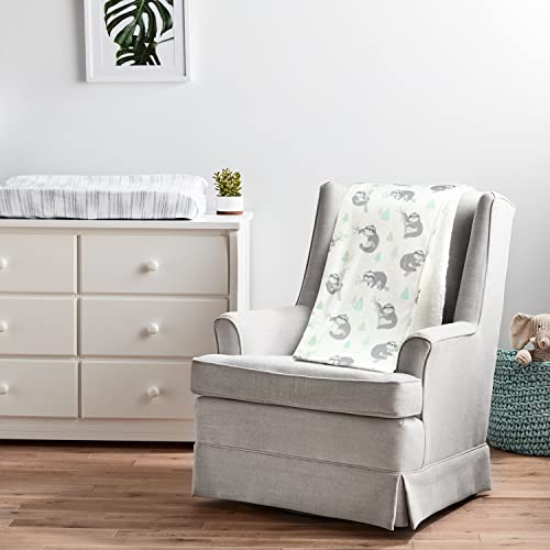 Image of Lush Decor Hygge Sloth Soft Sherpa Baby Blanket, 40" x 30", Gray