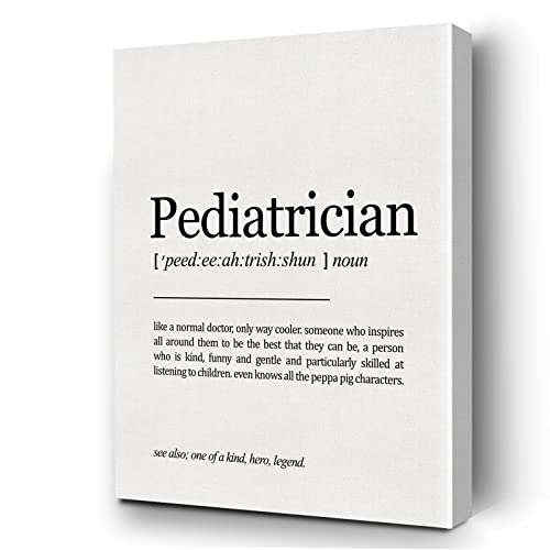 963Rw Pediatrician Definition Print Wall Art Decor With Inspirational Quote For Home Wall & Tabletop Decor Canvas Poster Framed Ready To Hang 12X15 Inch Gifts For Dr Office #TOP25