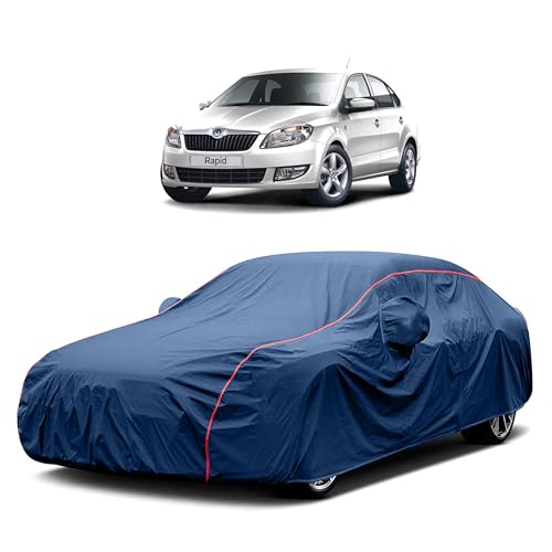Image of Heavy-Duty Car Cover for Compatible with Skoda Rapid (2011 to 2025 All Models) Deluxe Car Protection Cover ? Waterproof & UV-Resistant All-Season Exterior Protection