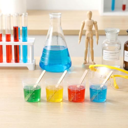 Set de 100 vasos medidores transparentes de 60 ml miniatura 5