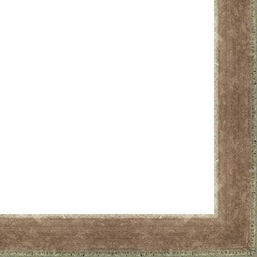 Picture Frame Moulding (Wood) 100ft Bundle - Distressed/Aged Antique Silver Finish - 2.375" Width - 11/16" Rabbet Depth