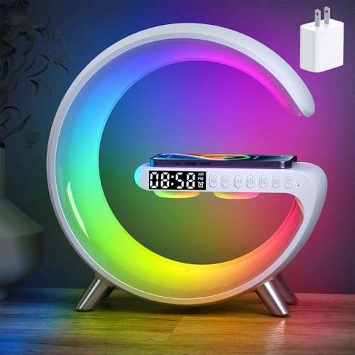 4 In 1 Smart LED Table Lamp, Alarm Clock, Wireless Charger...