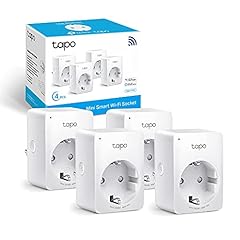 Tapo P100 Presa Intelligente WiFi Smart Plug, Compatibile con Alexa e Google Home, Controllo Remoto tramite APP Tapo, 10A, 2300W, confezione da 4 pezzi
