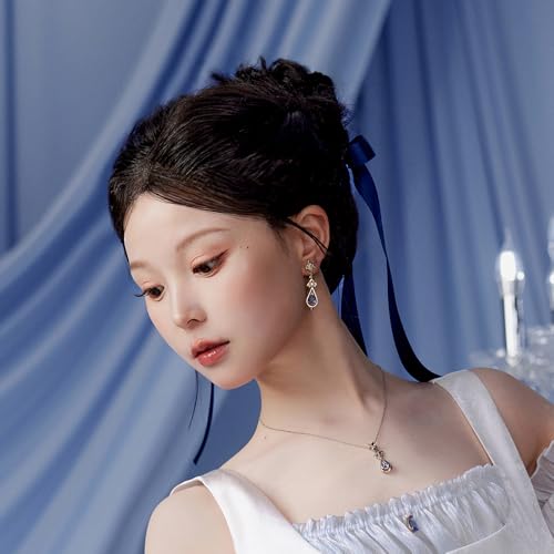 GENSHIN IMPACT Furina Impression Series - Asymmetrical Earrings&Ribbon & Pearl Chain Clip-On Earrings4