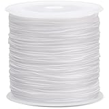0.8MM 110 Yards White Nylon Cord, Wind Chime Cord for...