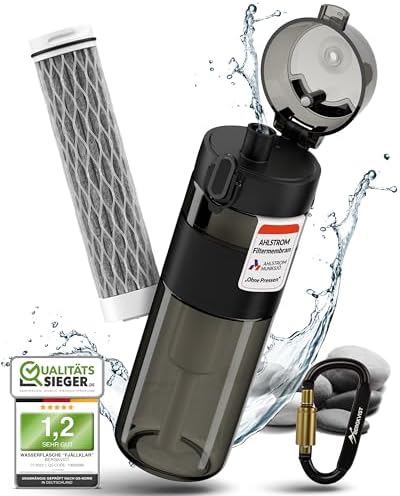 BERGKVIST® botella con filtro de agua para exterior FJÄLLKLAR (50...