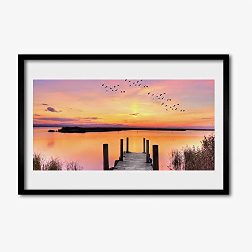 Affiche encadree 60x40 cm cadre photo paysage decoration murale salon chambre