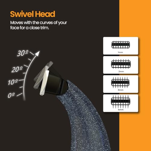 Image of Airluxe Electric Hair Trimmer for men | 100 Min Runtime | Digital Display | Body & Beard hair trimming machine for man | One Blade design | Fully Waterproof | 1 Year warranty