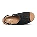 Rockport Women's Briah PERF Sling Wedge Sandal, Black Nubuck, 6 M US