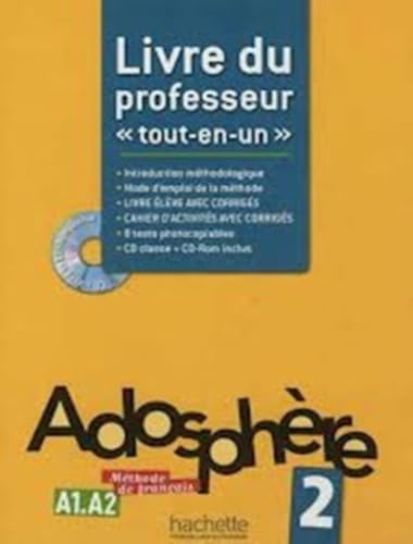 Adosphere 2 A1-A2 : Livre du professeur plus one CD ROM (French Edition)