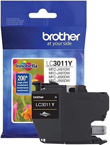 Brother LC3011YS Yellow Ink Cartridge, Standard Yield