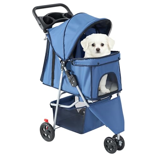 Sweetcrispy 3-Wheel All-Terrain Pet Stroller