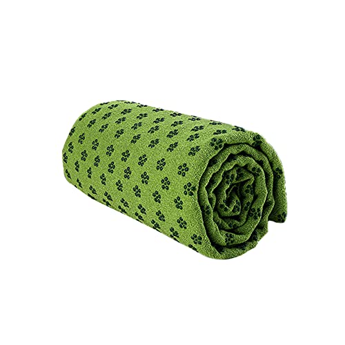 Morbuy Non Slip Yoga Mat Towels, Microfiber Super Soft Mesh Carrying Bag Sweat Absorbent Quick Dry Pilates Mat Towel Eco Friendly (183x63cm,classic green)