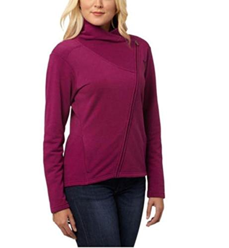 Veste Puma asymétrique en French Terry bicolore magenta et violet