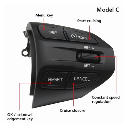 Téléphone Bluetooth Kia K2 Rio 2018 : Commande volume volant multifonction - 4