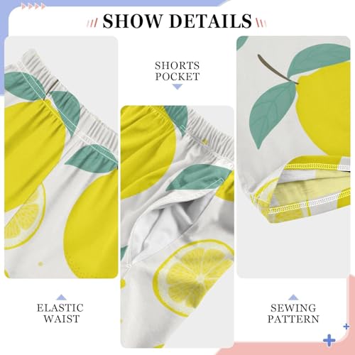 ZZKKO Lemon Citru Leaves Tropical Boys Pants for Kids Jogger Pants with Pockets S-XL4