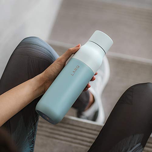 LARQ Bottle PureVis 17 oz - Self-Cleaning and Insulated Stainless Steel Water Bottle with UV Water Purifier and Award-winning Design | Reusable & Travel Friendly, Seaside Mint - Image 7