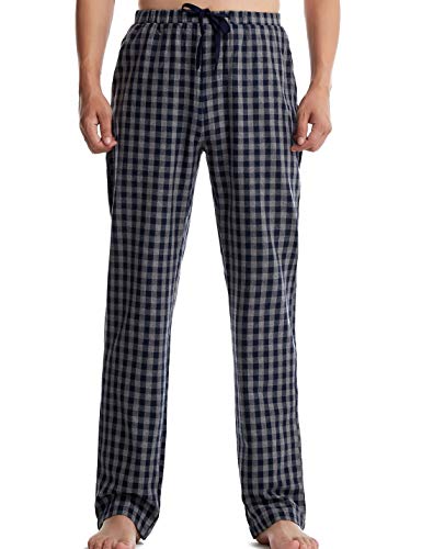 Locachy Men's Soft Knit Sleep Pants Pajama Pant with Pockets Lightweight Lounge PJ Bottoms(1 & 2 Packs)