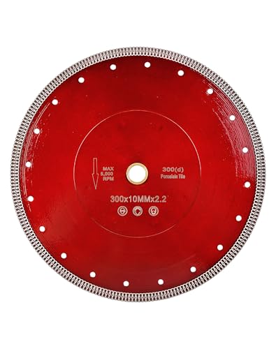 Image of Casaverde 12 inch Turbo Diamond Blade with 1 inch-20mm Arbor | Fast,Clean Cuts for Wet Cutting,for Granite,Marble,Brick,Masonry,Paving Flag,Concrete,for Table and Chop Saws