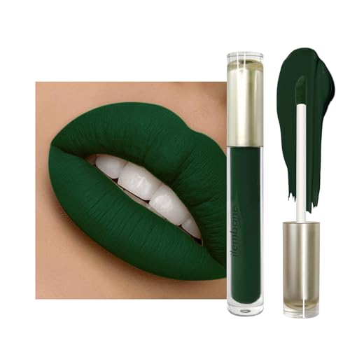 ilembane Green Matte Liquid Lipstick Super Stay, Highly Pigmented, Rich Lip Colors, Smudge-Proof, Waterproof, Transfer-Resistant (Mystic Green Shade)