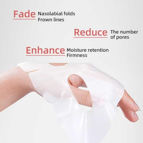 Image of Collagen Face Mask Pack of 4 Overnight Pack of 4 Deep Collagen Night Mask Korean Glass Skin Hydrogel Mask for Deep Hydration, Anti-Aging & Pore Minimizing | | Hyaluronic Acid, Niacinamide, Vitamin E (34g)(4 pack)