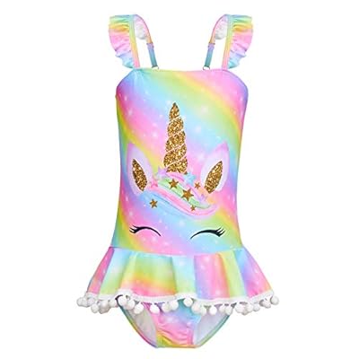 girls unicorn swimsuits