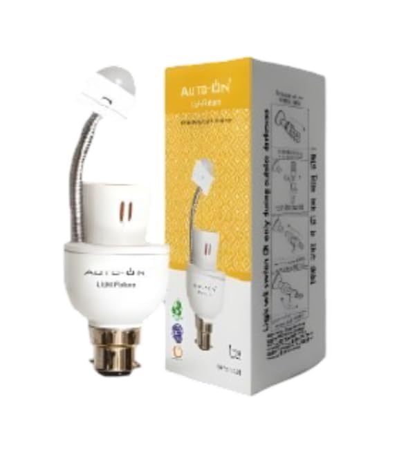 Auto-ON PIR Motion Sensor Bulb Holder (Convert Any Bulb to Automatic) (Energy Saver) (Adjustable timer) - Surge Protector One Year Warranty - Pack of 1-picture-15