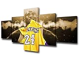 TUMOVO 5 Panel Wall Art American Basketball Poster on Canvas Framed Art Sport Paintings Home Decor...