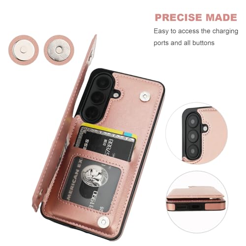 ONETOP for Samsung Galaxy S26 Wallet Case with Card Holder,Rosegold by ONETOP - Used condition - Image 6