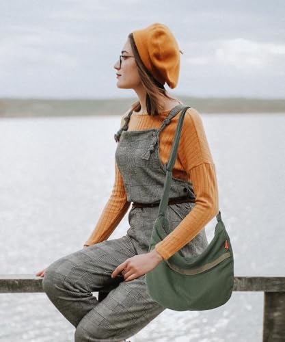 Hobo Crossbody Bags for Women, Canvas Messenger Bag Shoulder Tote Bag Travel Hiking Work2