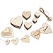 Produktbild BELLE VOUS Holzherzen (100 Stück) mit 10m Jute Schnur - 20 x 3, 4, 5, 6 und 8cm Unvollendeter Herzförmige, Holzherzen Deko mit Löchern zum DIY Basteln, Schrottbuchung, Geschenke und Hochzeitsdeko