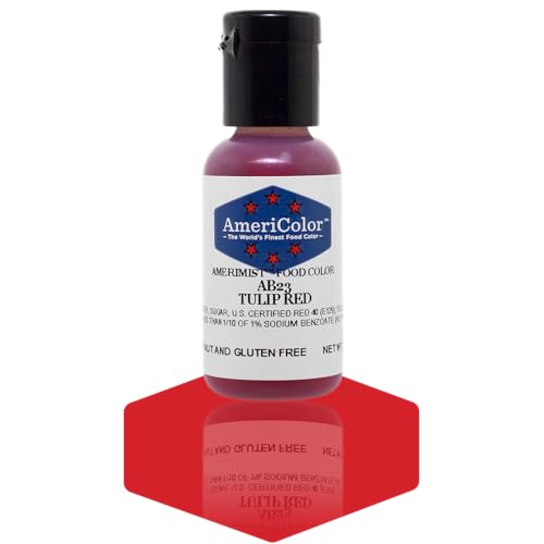 AmeriColor AmeriMist Tulip Red Airbrush Food Color, .65 oz