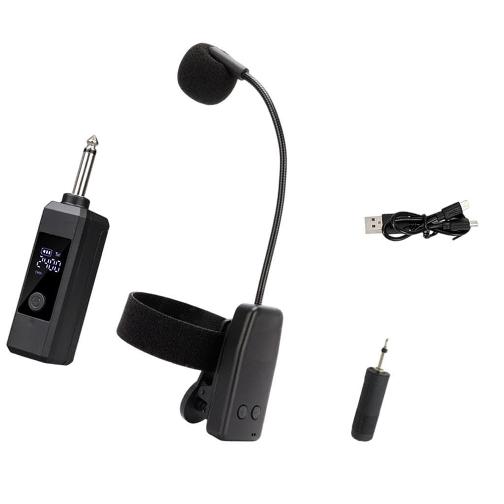 Sans Fil pour Saxophone, Multidirectionnel, avec Pince Détachable, Prise Jack 6,35 Mm et Récepteur Stable. Idéal pour Les Concerts et, 1 en 1