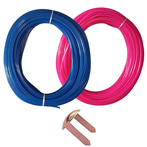 Image of ADW CRAFT'S Plastic Wire for Basket Making(2 Colours Best Combo|Plastic Koodai wire|Glass Wire For Basket Making|Koodai Wire Roll|Plastic Wire For Koodai (200 Grms, Royal Blue+Dark Pink, 1)