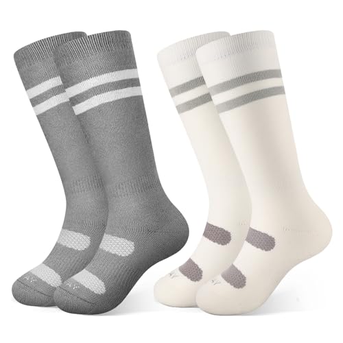 [Findway] 【2足組】 スキーソックス キッズ スキー靴下 子供 厚手 吸汗・速乾 抗菌・防臭 防寒保温 スノボー 靴下 子供 スキー用 アウトドア スポーツ 冬用 快適 耐久性 伸縮性 通気性 3歳から大人まで対応