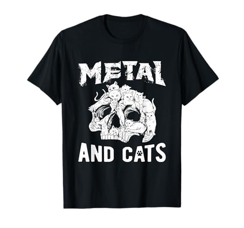 Heavy Metal - Metal and Cats - Hard Rock Biker Rockabilly T-Shirt