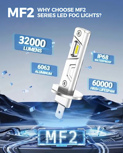 Image of Marsauto H1 LED Bulb, 32000LM 600% Brighter H1 Bulb, 1:1 Mini Size No Adapter Needed for H 1 Fog Lights, Plug and Play, No Flicker, 99% Compatibility, Pack of 2